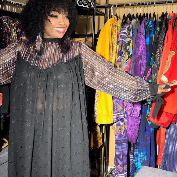 Sequin multicolor sequin plus size maxi dress - Picture 1 of 3